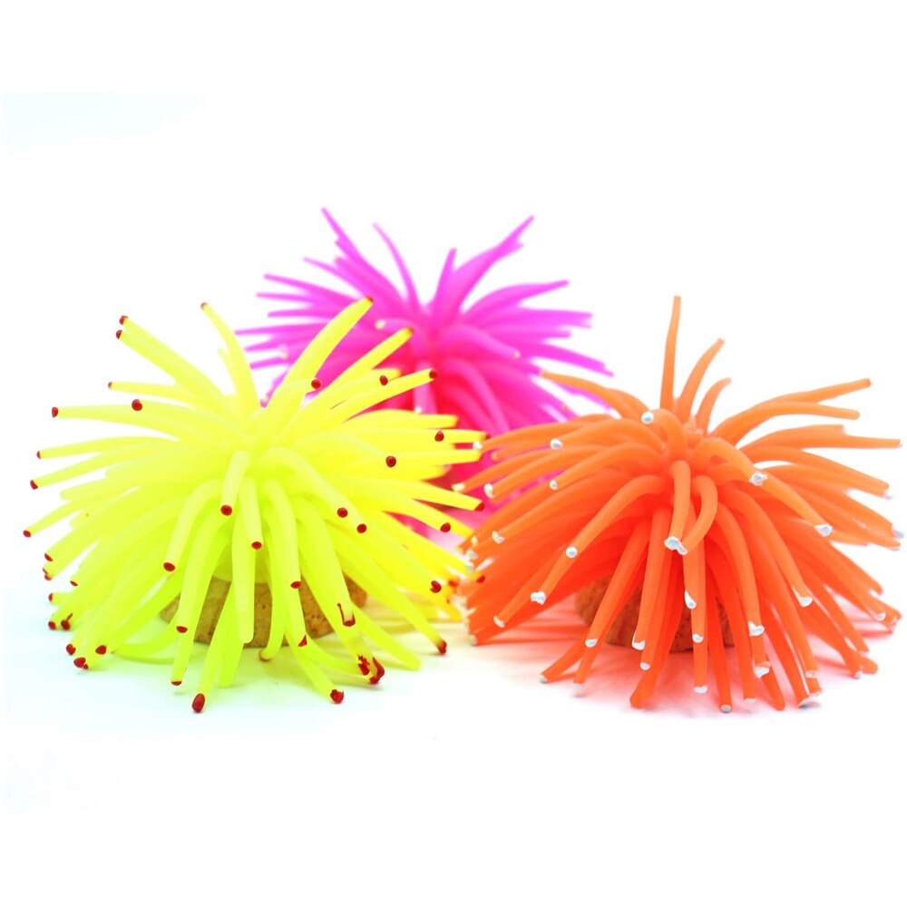 Simulation Aquarium Decor Silicone Artificial Coral Sea Urchin Ornament Artificial Aquatic Plant Fish Tank Grass Decoration Acce