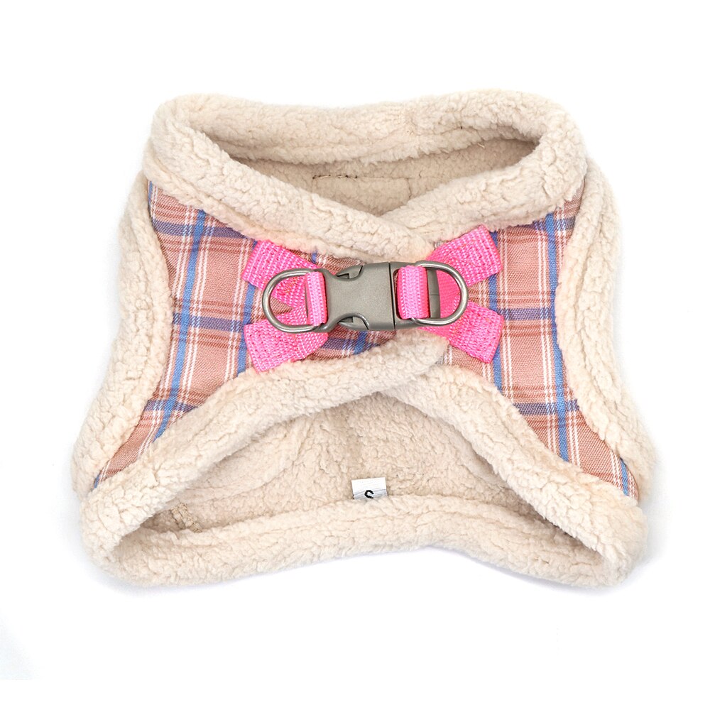 Winter Small Dog Harness Vest and Leash Set Cotton Comfortable Soft Puppy Dog Harness and Leads Cat Pet Harness for Small Dogs