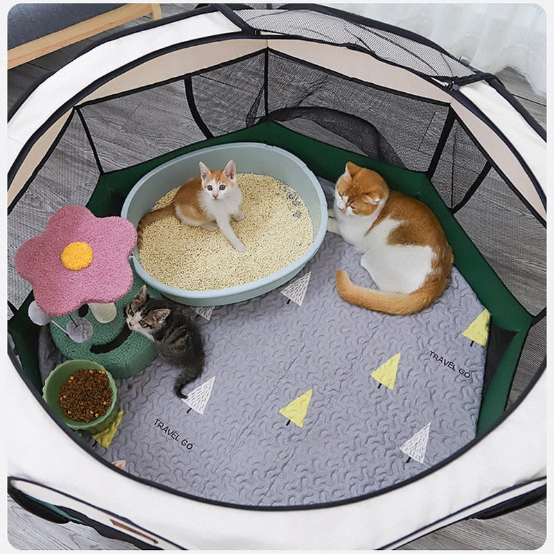 HOOPET Cat Delivery Room Detachable Summer Pet Tent Outdoor Dog Bed Folding Dog Fance Cat Nest Dog Enclosure Cage for Cats Dogs