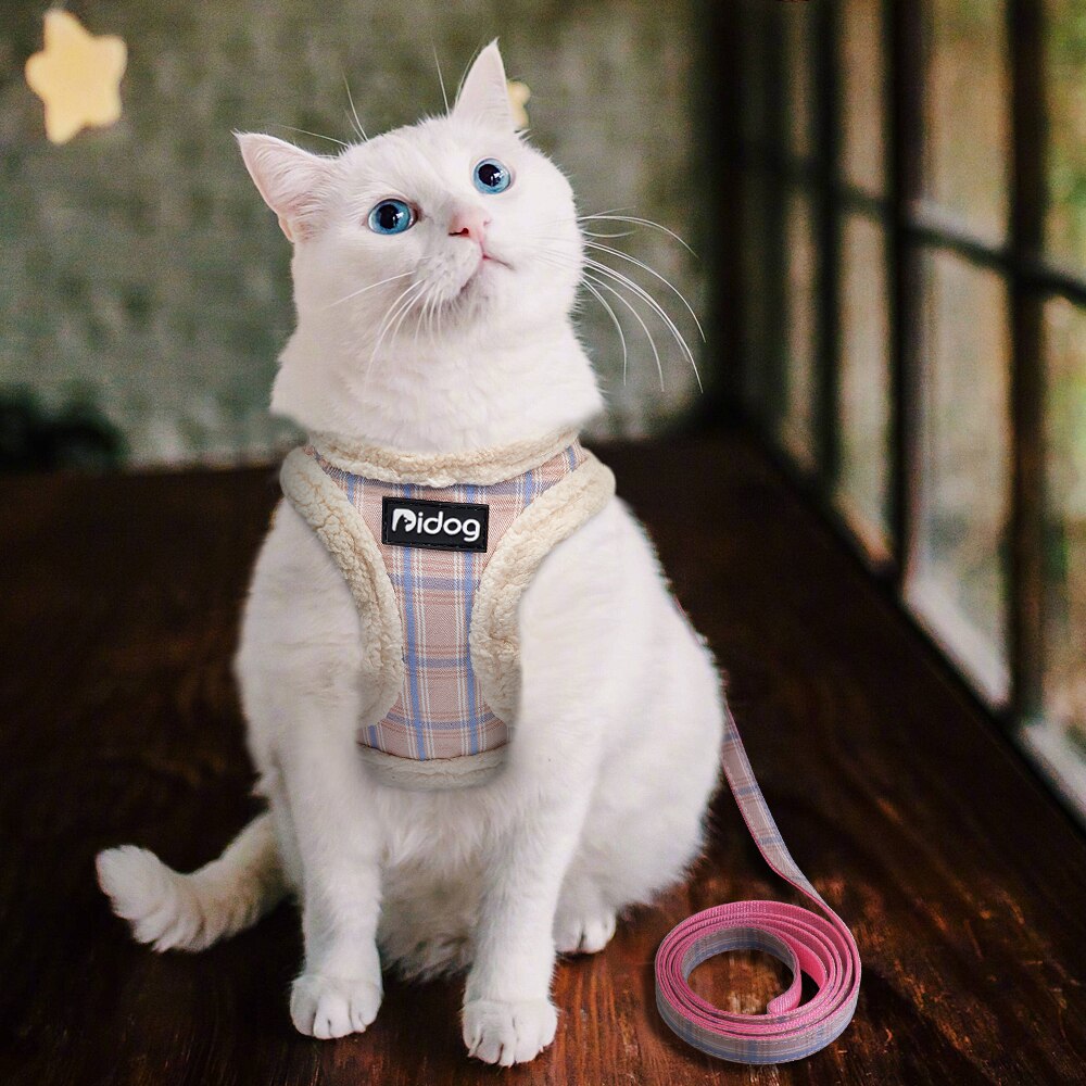 Winter Small Dog Harness Vest and Leash Set Cotton Comfortable Soft Puppy Dog Harness and Leads Cat Pet Harness for Small Dogs