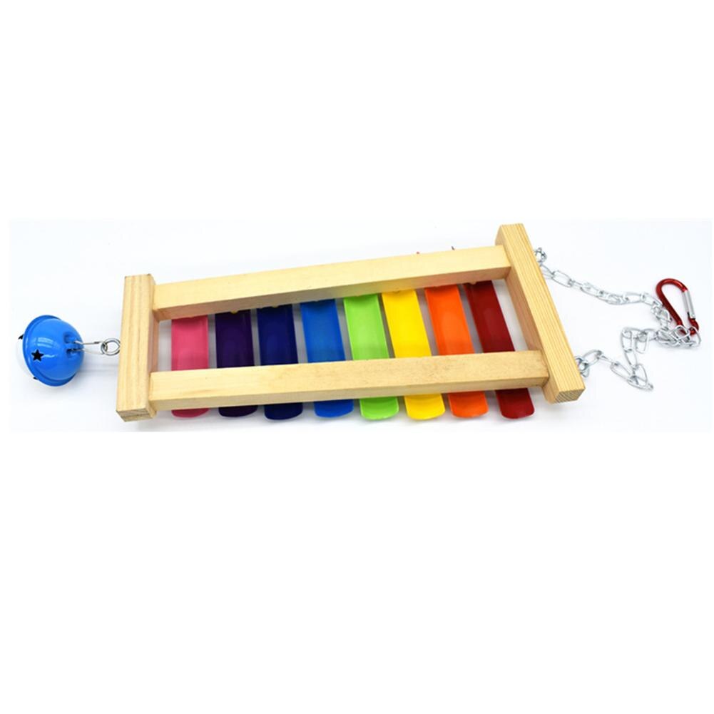Bird Colorful Hanging Xylophone Toy Bird Cage Accessories With Bells For Chicken Bird Parrot Parakeet Budgies
