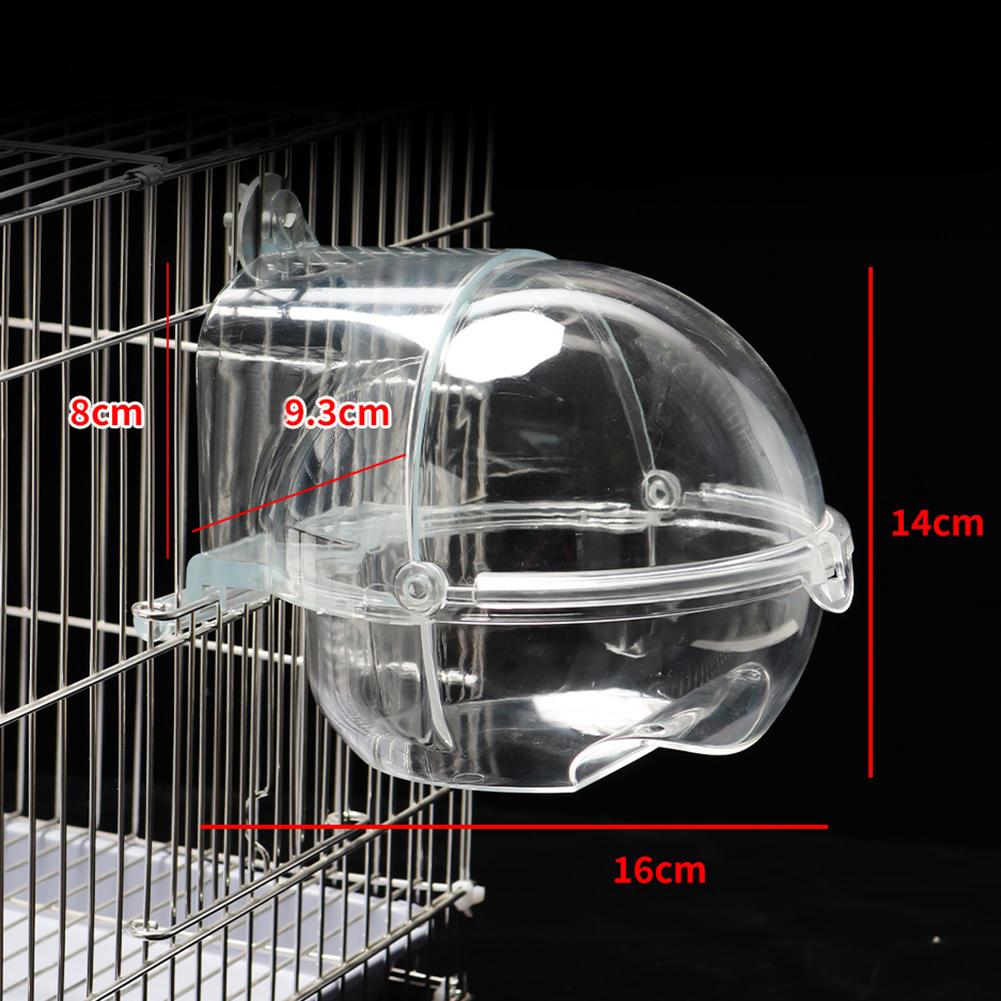 Parrot Bath Tub Bird Shower Box Transparent Bathing Tub External Bath Device Cage Accessories Bird Supplies