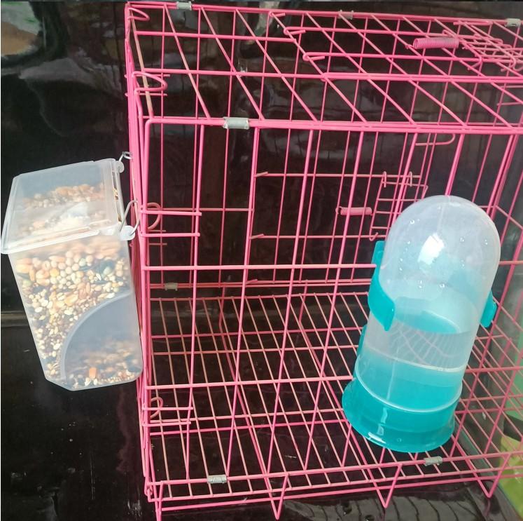 Pigeon Two Hole Hanging Cage Box Automatic Feeder Large Capacity Food Trough Food Storage Case Birds Supplies