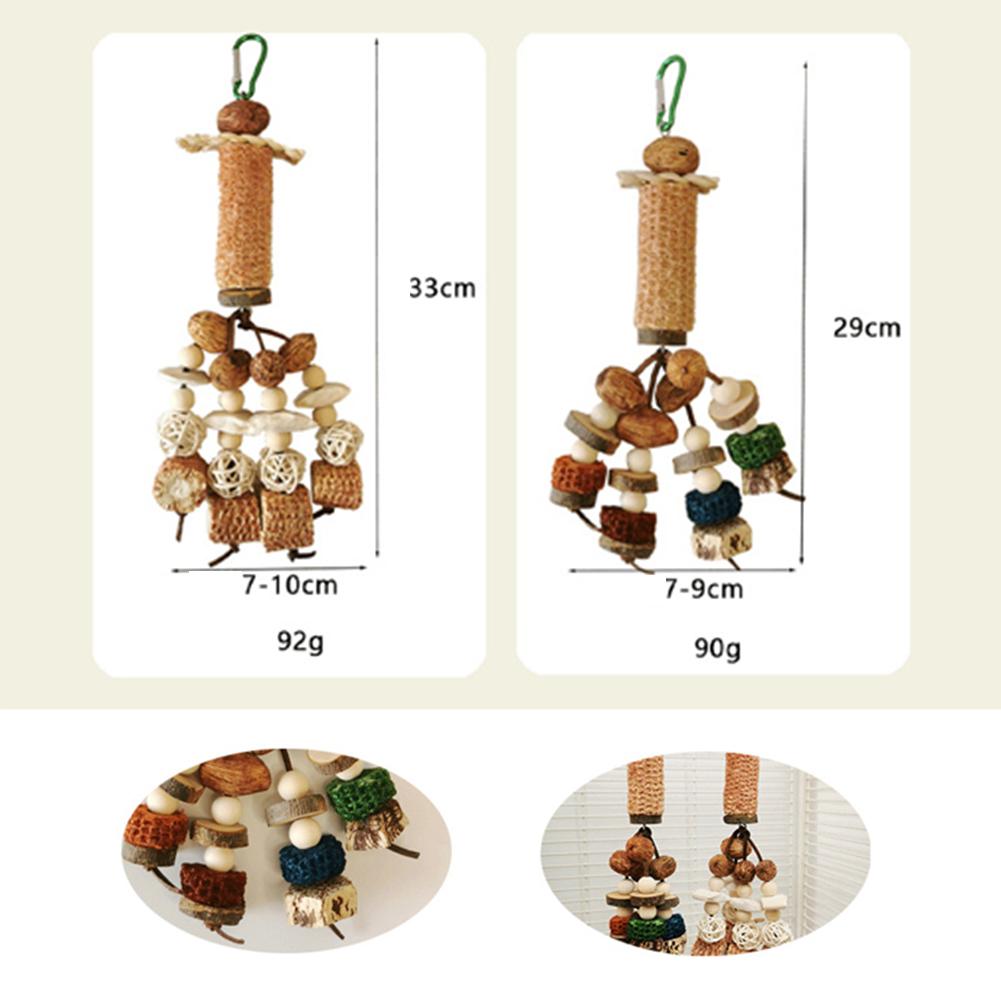 Parrot Hanging Chewing Toys Corn Cob Rattan Ball Molar Treats Toy Bird Cage Accessories For Relieve Boredom