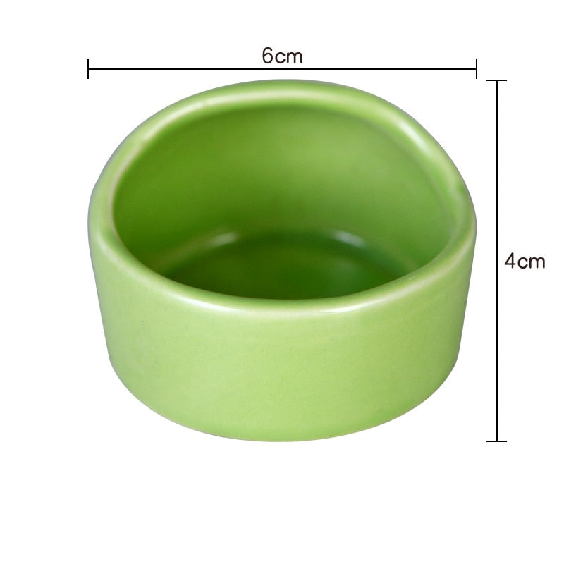Hamster Bowl Food Dish Ceramic Small Animal Bowl Prevent Knocking Over For Food Splashing Gerbil Chinchilla Rat Ferret Hedgehog