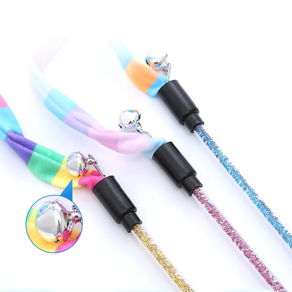 3pcs Plush Cat Teaser Stick Bite-resistant Funny Interactive Spring Toy Ball Playing Wand Pet Supplies