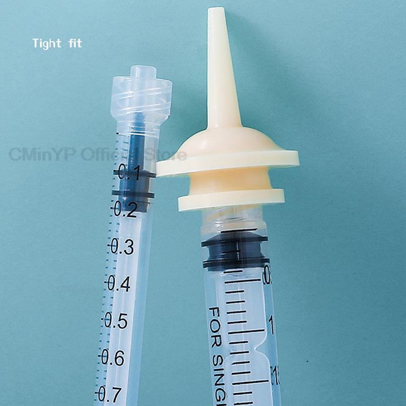 1Set Safe Pet Feeding Nipple Mini Cat Silicone Feeding Pacifier for Newborn Kittens Rabbits Small Pets Medicine Syringe Supplies