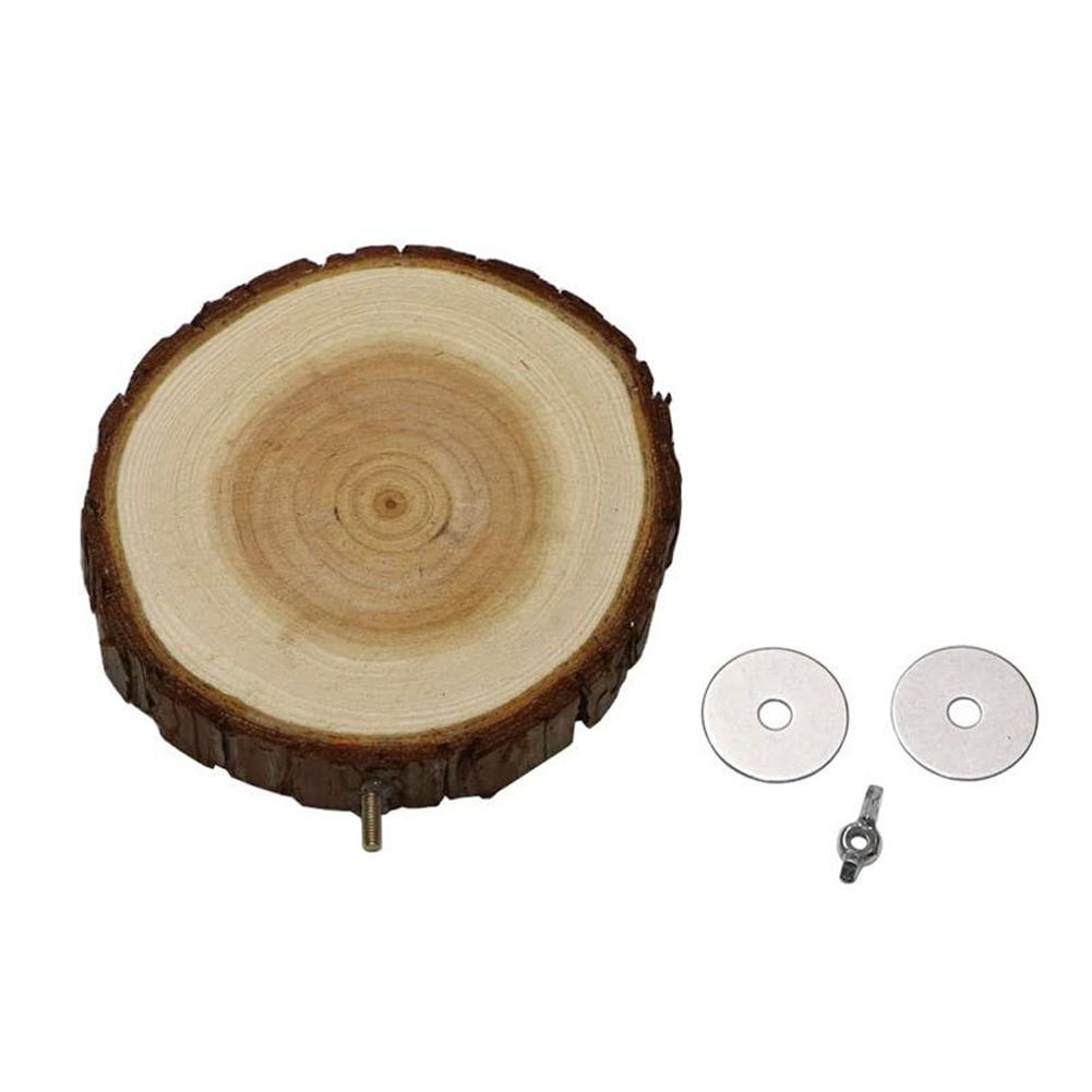 Pet Parrot Bird Cage Perches Platform Round Wooden Stand Board Birds Biting Toys Small Pets Supplies