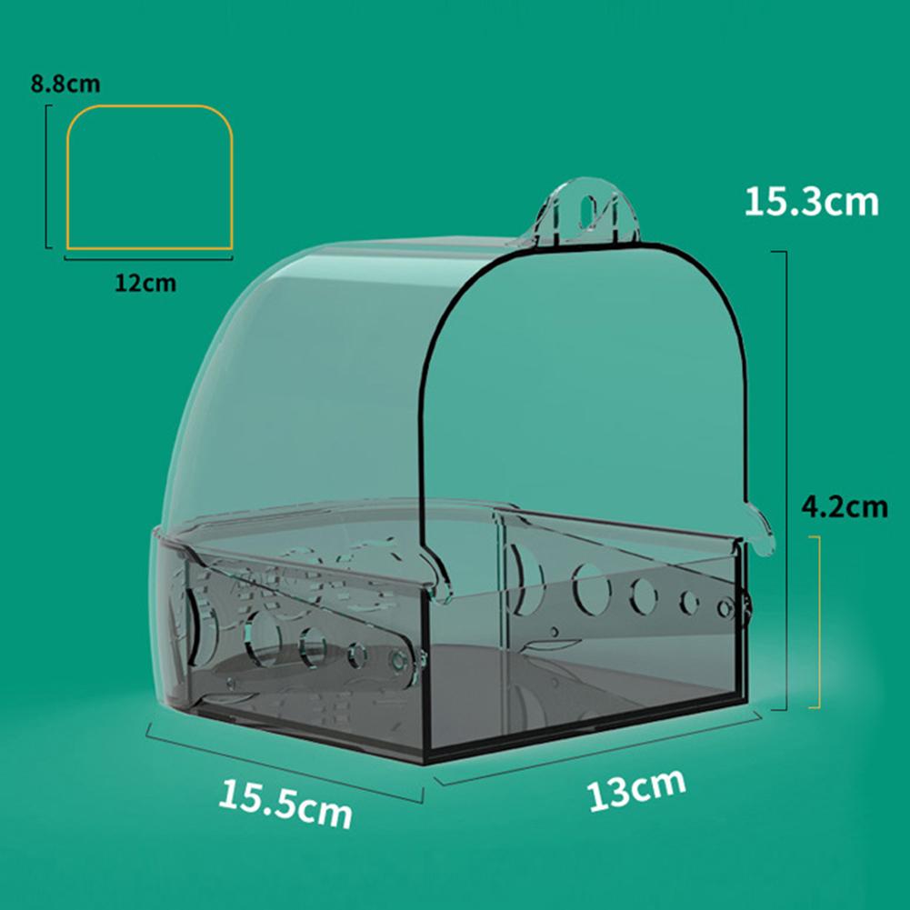 Parrot Shower Large Bathroom Bird Cage Supplies Multi-purpose Bath Room Bather Feeding Box Bird Bath Tub