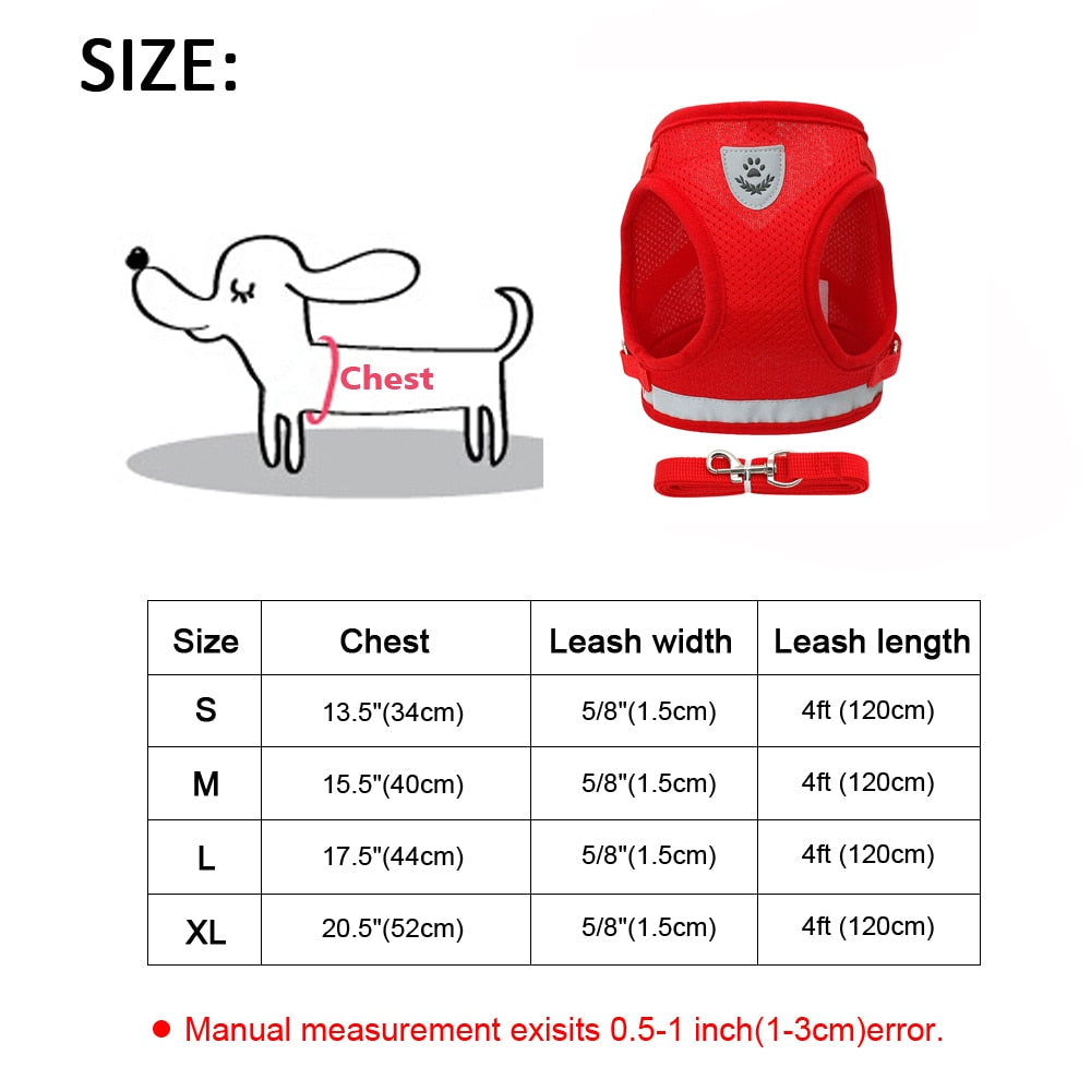 Small Cat Puppy Harness Leash Set Soft Breathable Pet Cat Harness Mesh Cat Vest with Lead for Small Cat Dogs Chihuahua Kitten