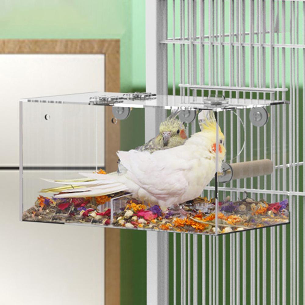 Transparent Parrot Breeding Cage Breathable Waterproof Anti-bite Acrylic Bird House Bird Supplies
