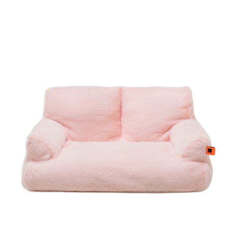 Luxury Fur Winter Pet Cat Nest Sofa Modern Puppy Small Animal Kitten Dog Bed Couch Cushion Bedding Indoor Kennel House Yorkshire