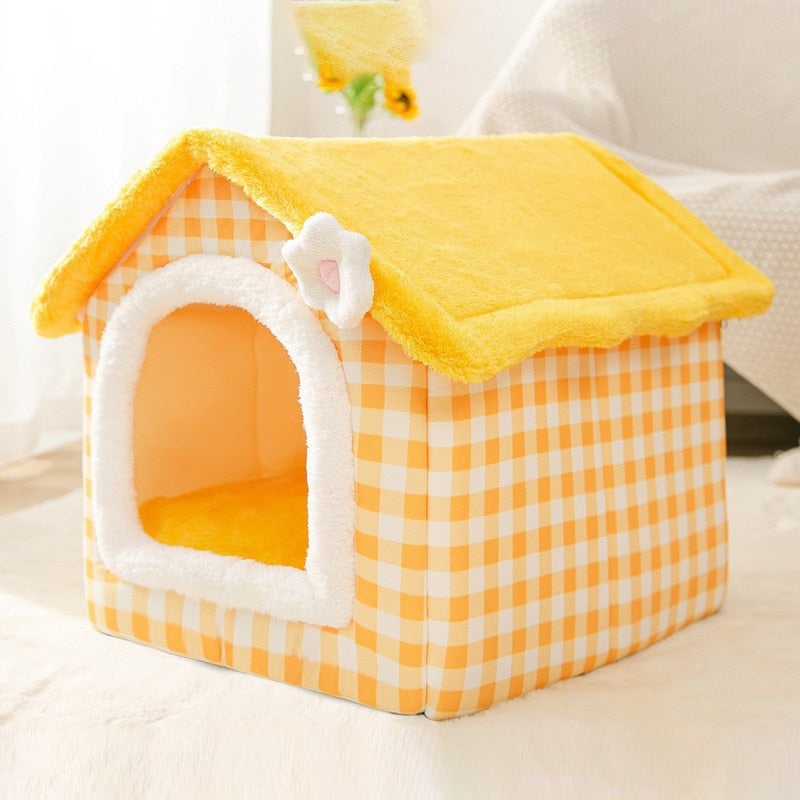 HOOPET New Style Dog House Double Roof Animal Shape House for Cats Small Dogs Pet Comfortable Sleeping Bed Cat Nest Bed Supplies