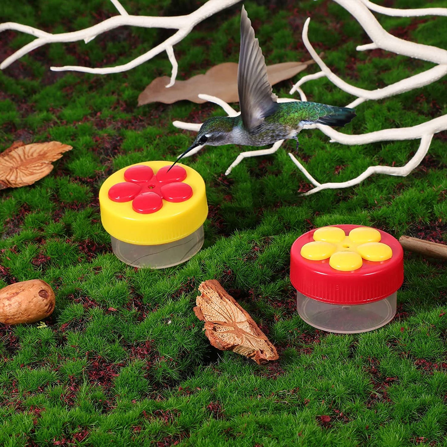 6 Style Hummingbird Hand Feeder Flower Hummingbird Mini Handheld Drinker Window Humming Outdoor Balcony Bird Feeders Supplies