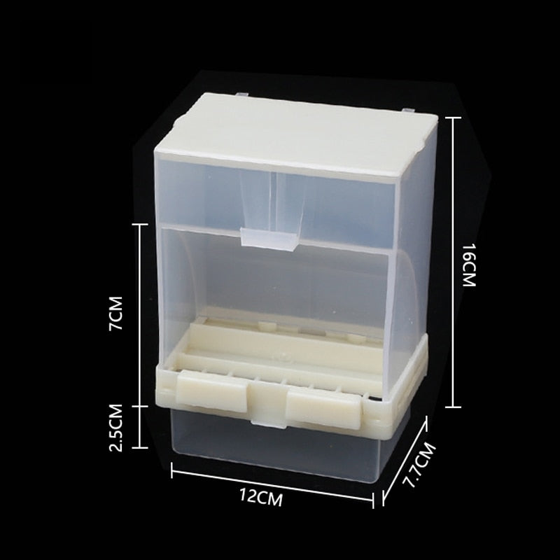 Acrylic No Mess Bird Feeders Automatic Parrot Feeder Drinker Food Container For Perch Budgerigar Parakeets Bird Cage Accessories