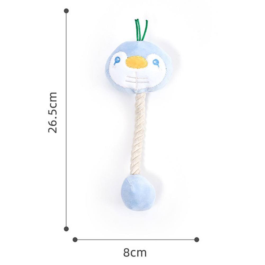 Pet Dog Cartoon Penguin Shape Plush Toy Bite-resistant Cotton Rope Pet Chew Squeak Toys Pet Products