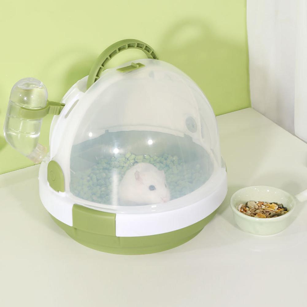Pet Carry Cage Ufo Shape Portable Outdoor Carrier House For Hamster Guinea Pigs Golden Bear Small Animals