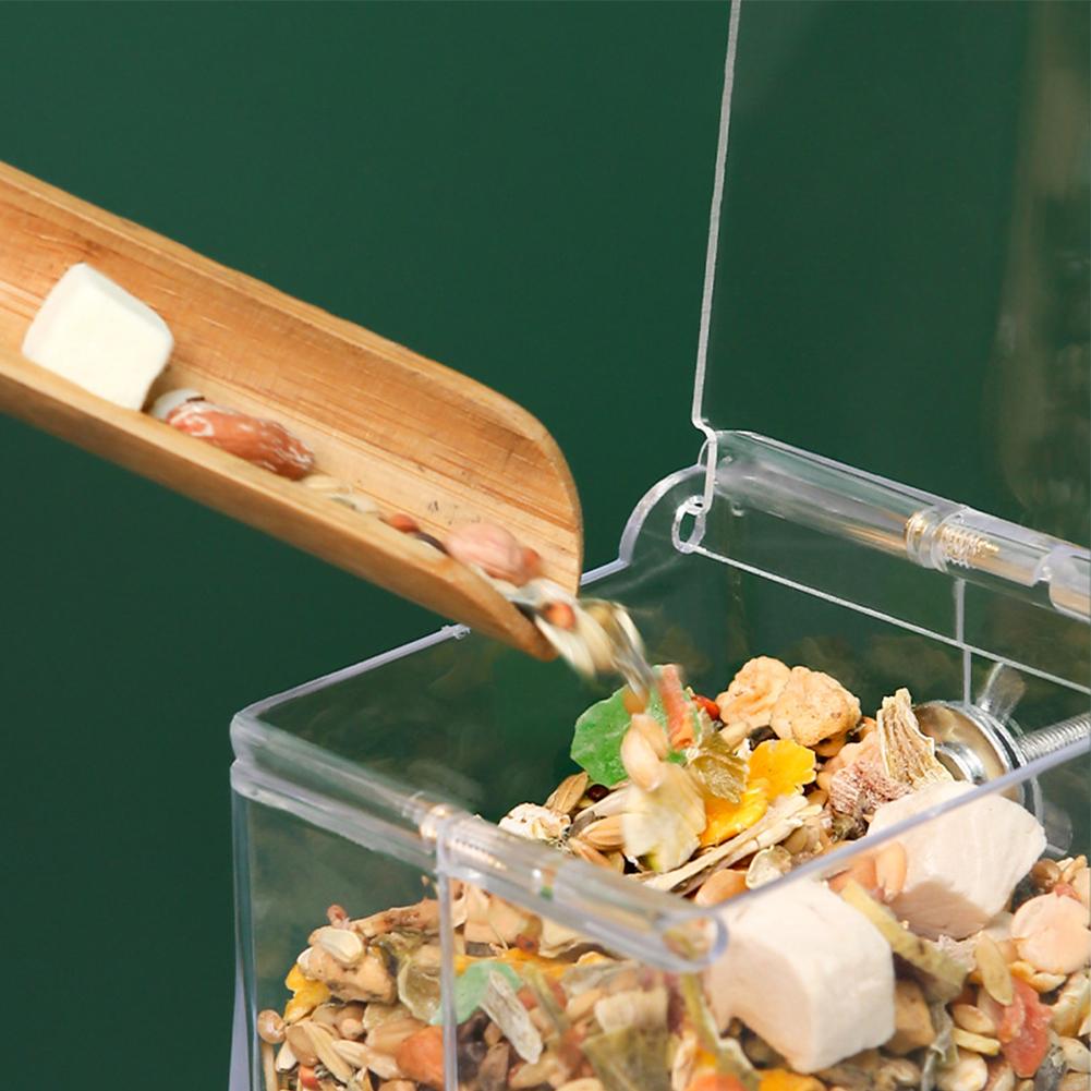 Pet Clear Automatic Feeder Food Dispenser Food Bowl Container For Hamster Chinchilla Rabbit Golden Bear