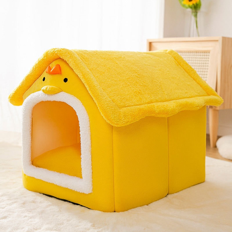 HOOPET New Style Dog House Double Roof Animal Shape House for Cats Small Dogs Pet Comfortable Sleeping Bed Cat Nest Bed Supplies
