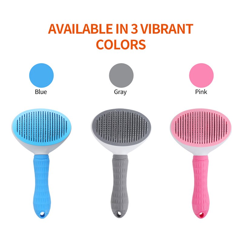 Cats Dogs Brush Self Cleaning Slicker Brush For Shedding Grooming Removes Loose Undercoat Mats and Tangled Hair Grooming Comb