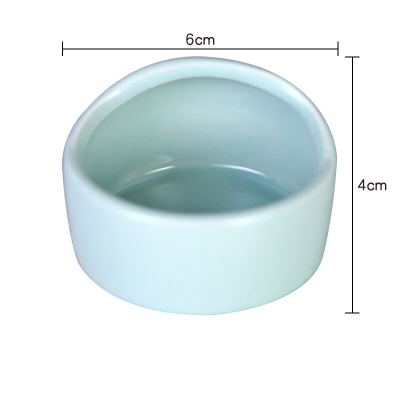 Hamster Bowl Food Dish Ceramic Small Animal Water Food Feeding Bowl for Gerbil Chinchilla Rat Ferret Hedgehog Ceramic Hideout