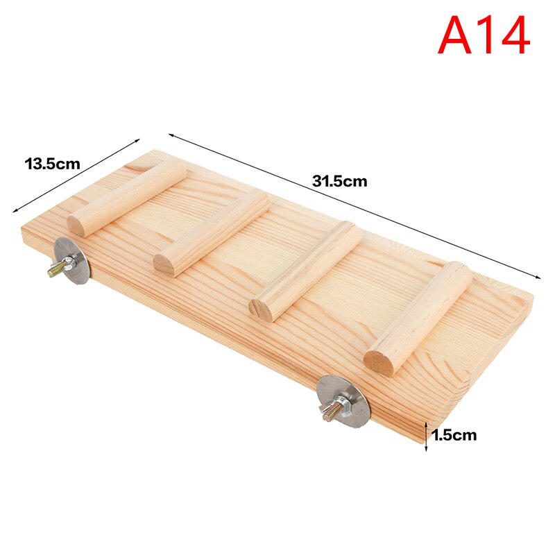 Square Pet Bird Parrot Wood Platform Stand Rack Toy Hamster Branch Perches for Bird Cage Toys 15 Sizes Pet Station Board Round
