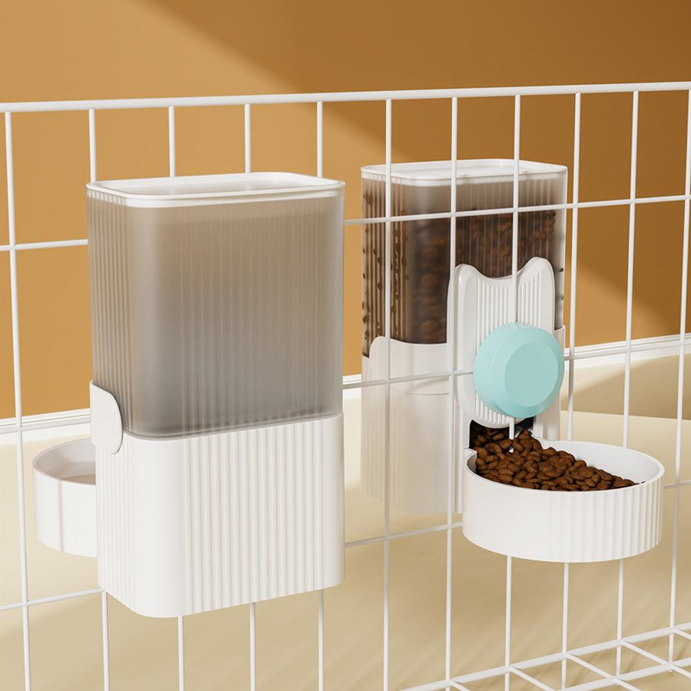 Pet Cats Dogs Hanging Water Dispenser Automatical Drinking Fountain Feeder Food Container Pet Cage Accessories