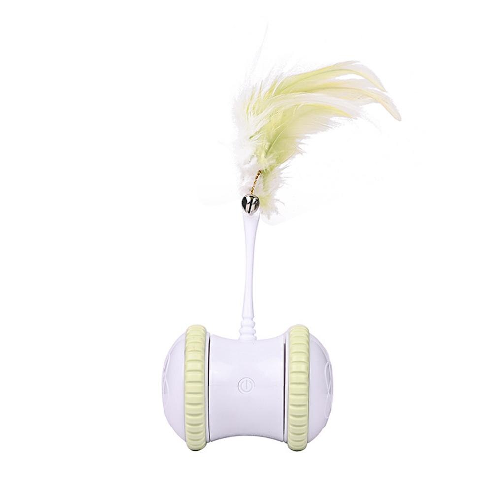 Electric Feather Cat Teaser Stick Smart Cat Self-happy Playing Wand Tumbler Toy Pet Supplies