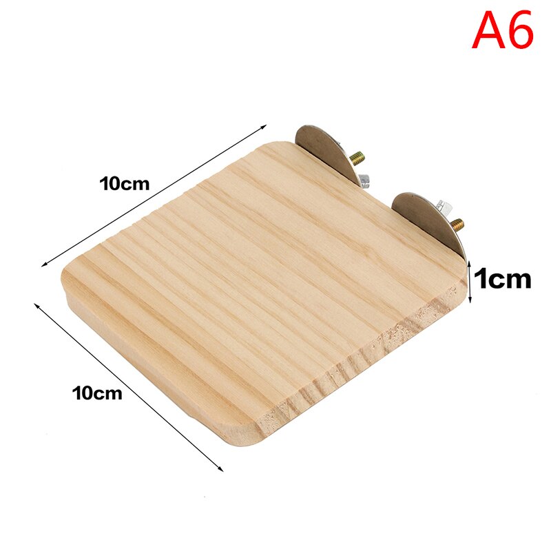 Square Pet Bird Parrot Wood Platform Stand Rack Toy Hamster Branch Perches for Bird Cage Toys 15 Sizes Pet Station Board Round