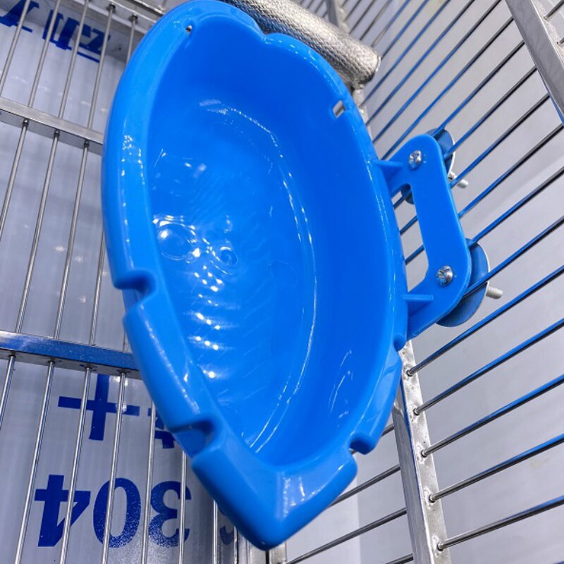 1PC Bird Bathtub Pet Parrots Cage Hanging Feeder Bowl Plastic Bathing Shower Box Baths Tub Bird Water Drinker Accessories