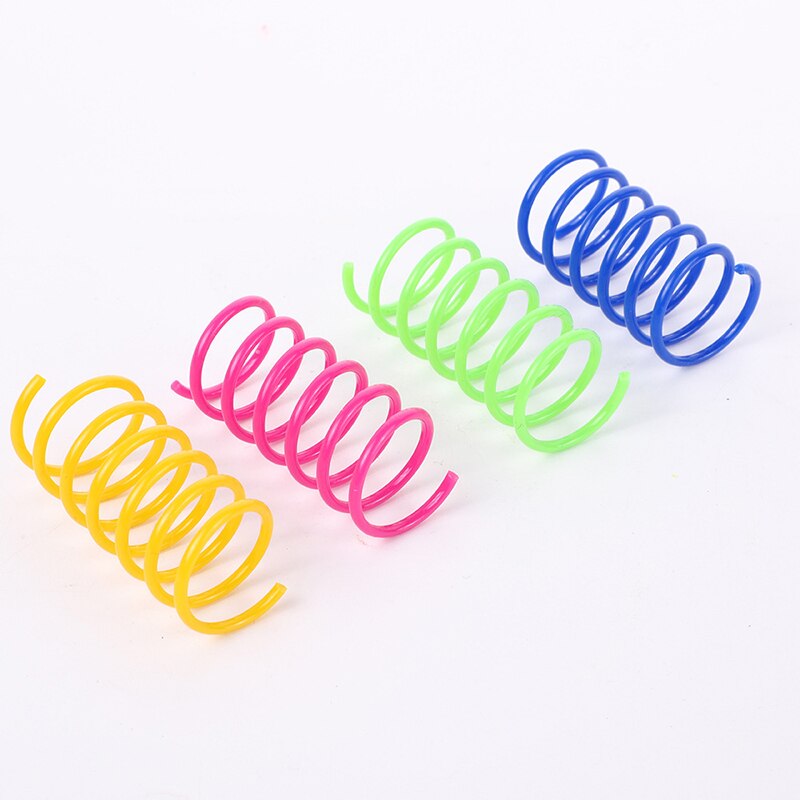 20pcs Creative Cat Spring Toys Colorful Coils for Kittens Spiral Springs Coil Interactive Toy for Dogs Cats Swatting