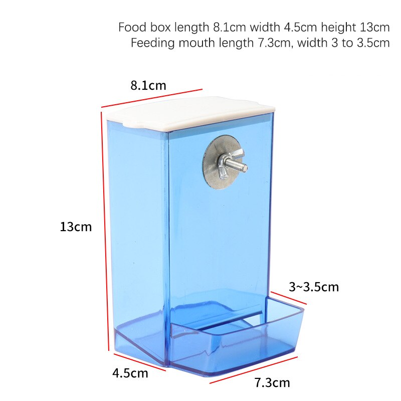 Acrylic No Mess Bird Feeders Automatic Parrot Feeder Drinker Food Container For Perch Budgerigar Parakeets Bird Cage Accessories