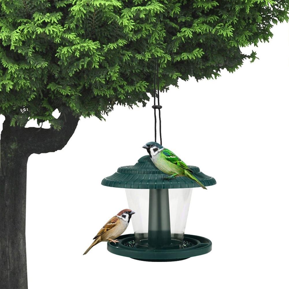 Outdoor Bird Feeder Transparent Plastic Hanging Bird Feeder Bird Supplies Pet Outdoor Feeding Device