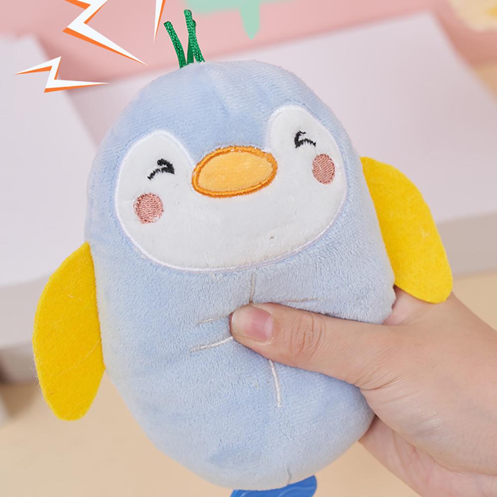 Pet Dog Cartoon Penguin Shape Plush Toy Bite-resistant Cotton Rope Pet Chew Squeak Toys Pet Products