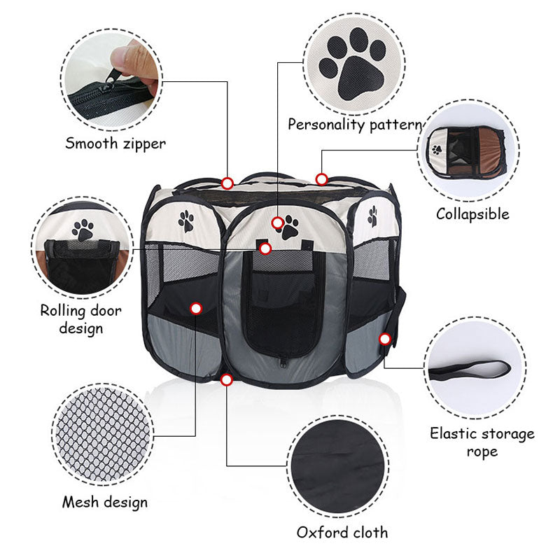 HOOPET Cat Delivery Room Detachable Summer Pet Tent Outdoor Dog Bed Folding Dog Fance Cat Nest Dog Enclosure Cage for Cats Dogs