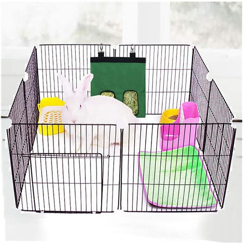 7 Colors Hay Bag Hanging Pouch Feeder Holder Feeding Dispenser Container for Rabbit Guinea Pig Small Animals Pet