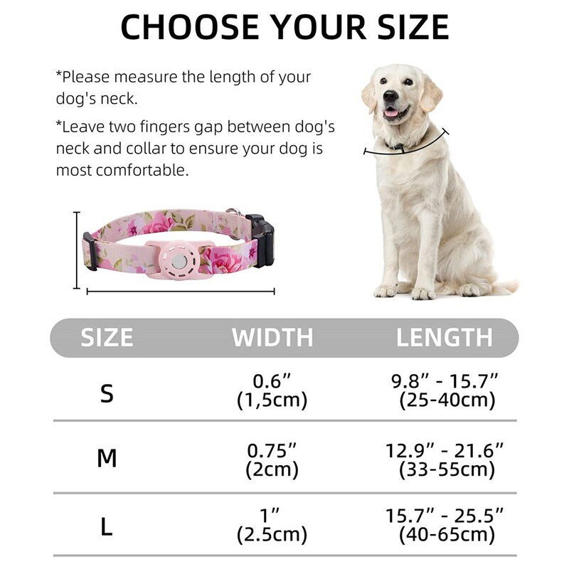Adjustable Case For Apple Air Tag Dog Collar Holder Protective Airtag Holder Case for Pets Dog Cat Collar GPS Trackers Holder