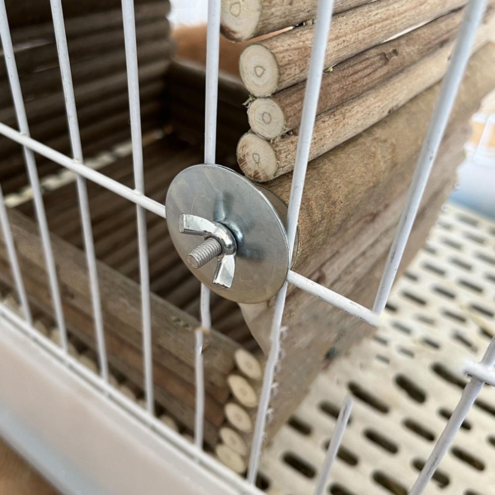 Natural Wooden Hideout Shelter Handmade Chewing Climbing Bridge For Rabbit Chinchilla Guinea Pig Small Animal