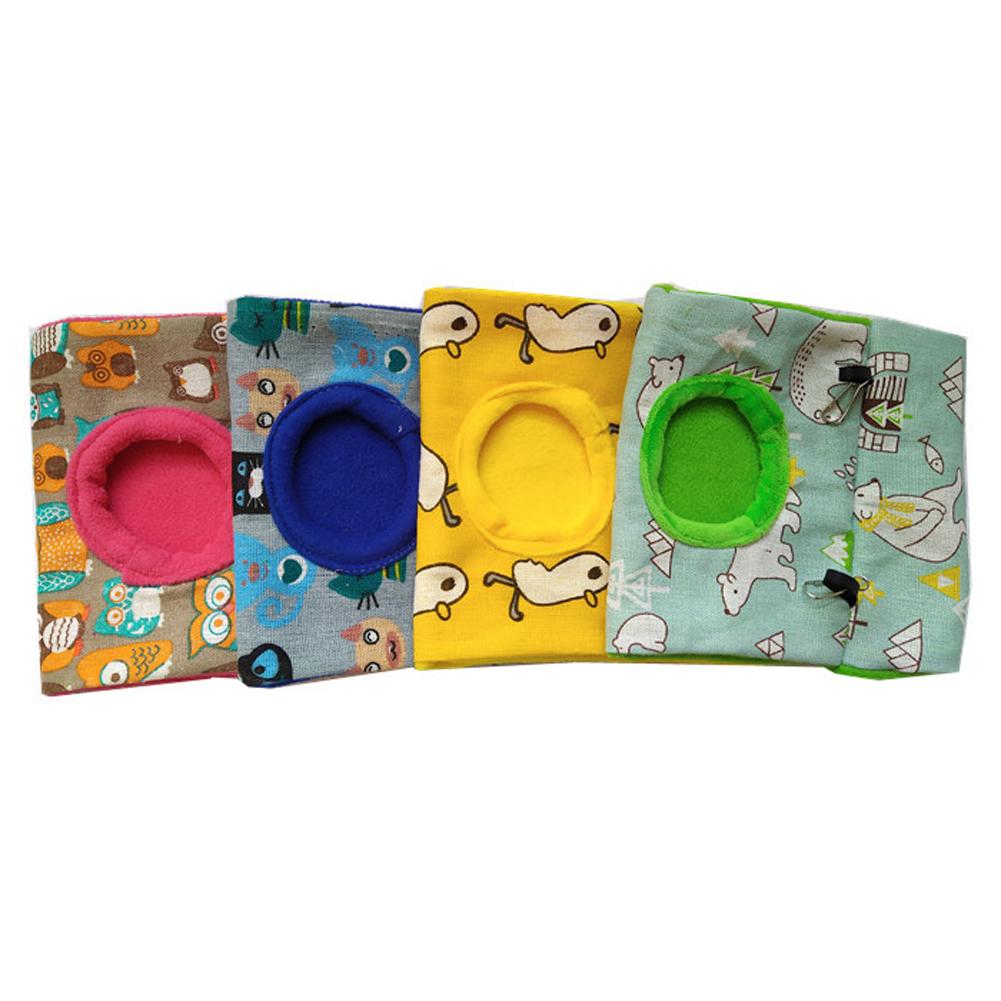 Birds Hanging Hammock Soft Comfortable Parrot Triangular Cotton Nest With Hole For Lovebird Budgerigar Cockatiel