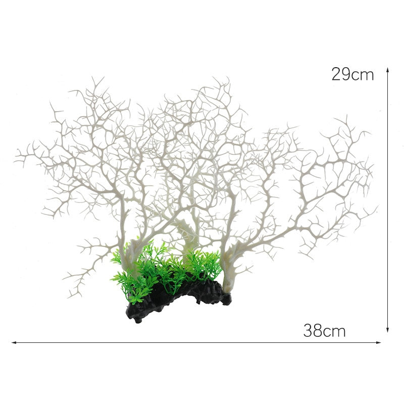 Plastic Artificial Coral Fish Tank Aquarium Sea Willow Iron Tree Underwater Ornament Fish Tank Aquarium Decoration Supplies