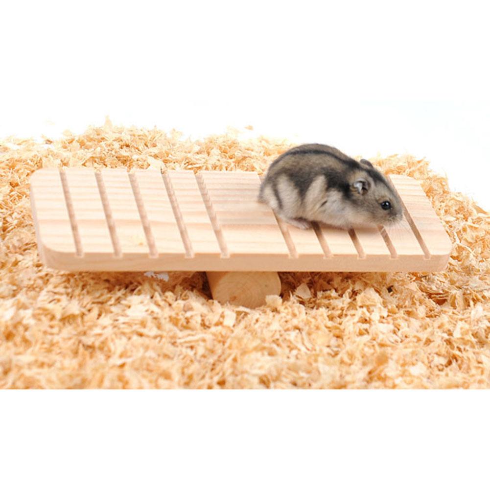 Pet Wooden Seesaw For Exercise Playing Non-slip Sports Toy Pet Supplies For Hamster Golden Bear