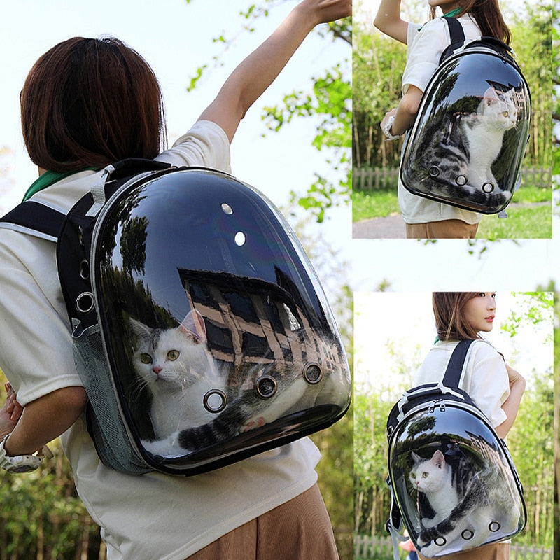 18Colors Carrier for Cat Puppy Breathable Portable Pet Bag Stroller Carrying Backpack Transparent Space Backpack Travel Products