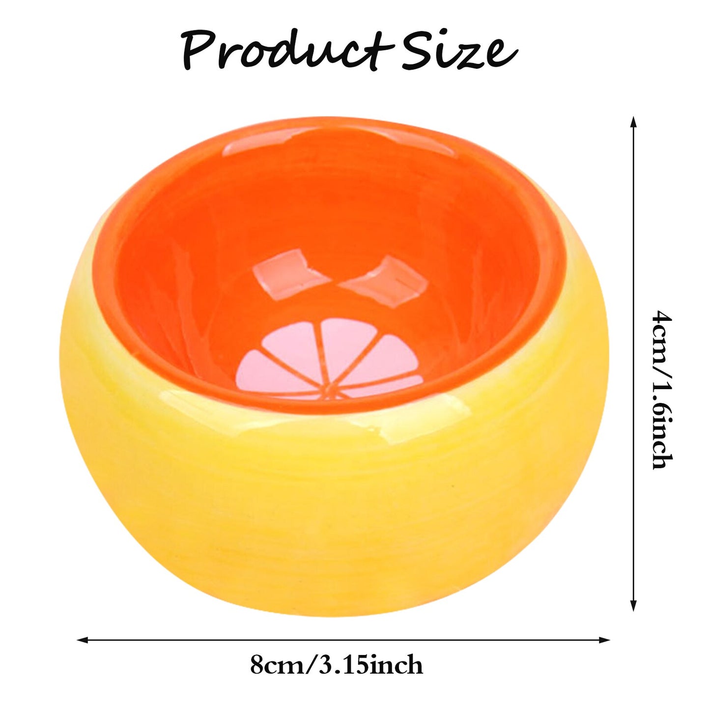 Hamster Bowl Food Dish Ceramic Small Animal Water Food Feeding Bowl for Gerbil Chinchilla Rat Ferret Hedgehog Ceramic Hideout