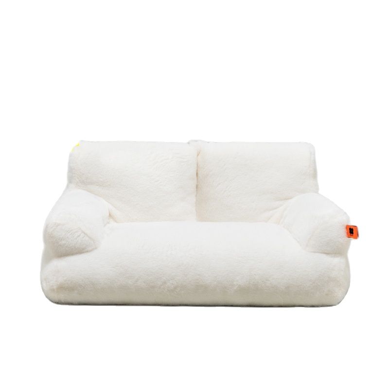 Luxury Fur Winter Pet Cat Nest Sofa Modern Puppy Small Animal Kitten Dog Bed Couch Cushion Bedding Indoor Kennel House Yorkshire