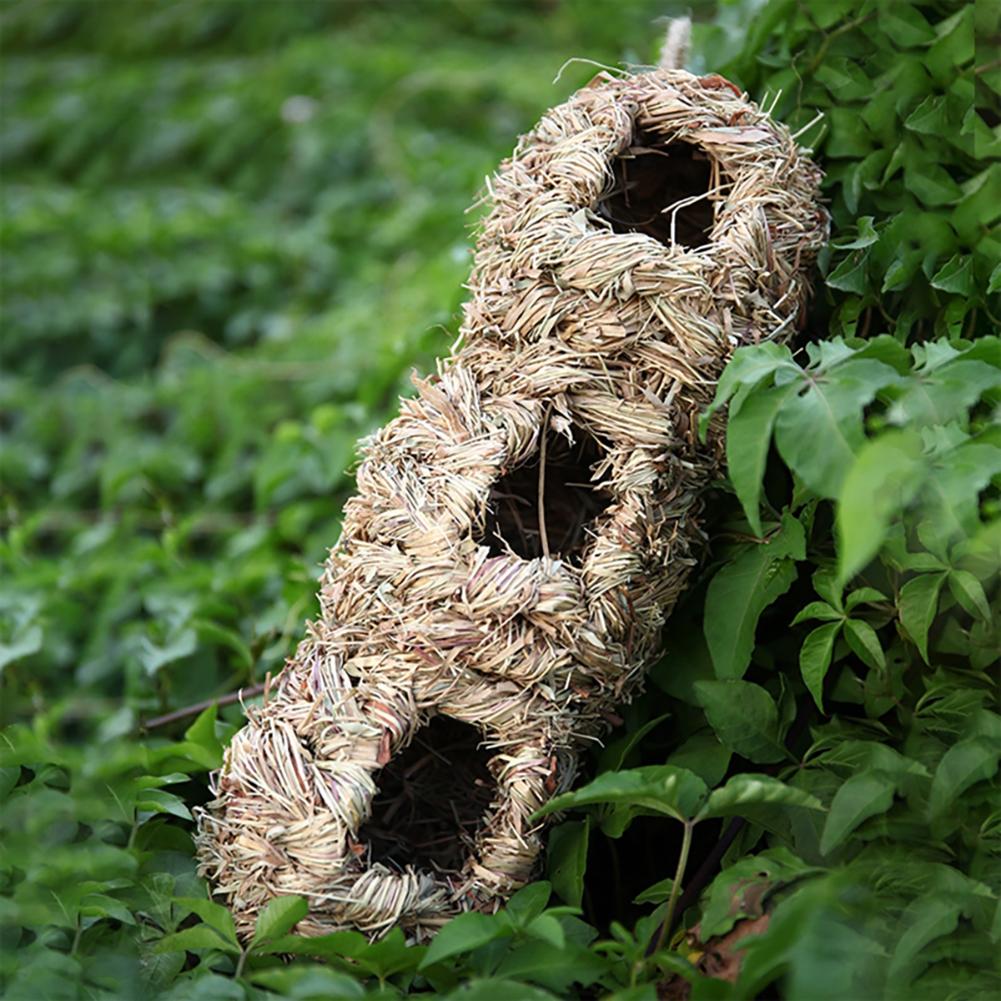 Pet Hanging Birds Nest Outdoor Hand-weaved Decorative Bird House Bird Cage Shelter For Garden Decoration