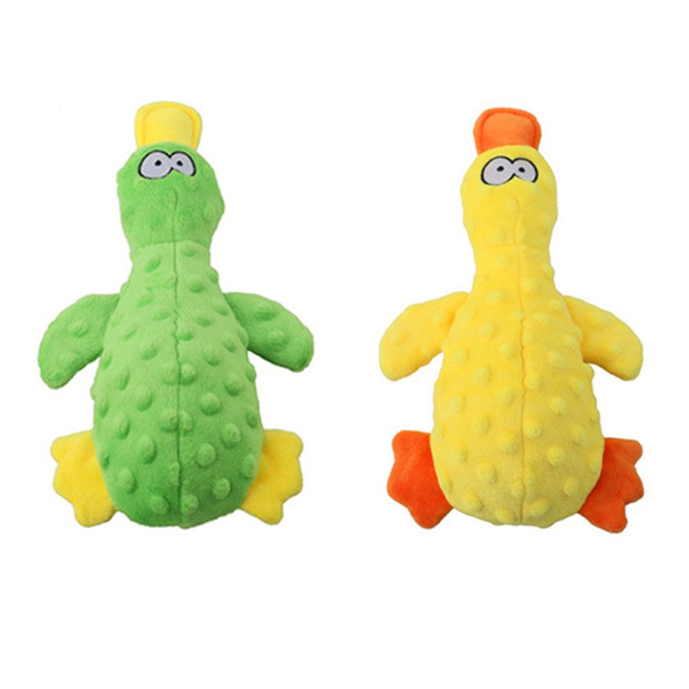 Pet Plush Duck Bite-resistant Interactive Stuffed Squeaking Toys Molar Chew Toys Cat Dog Supplies