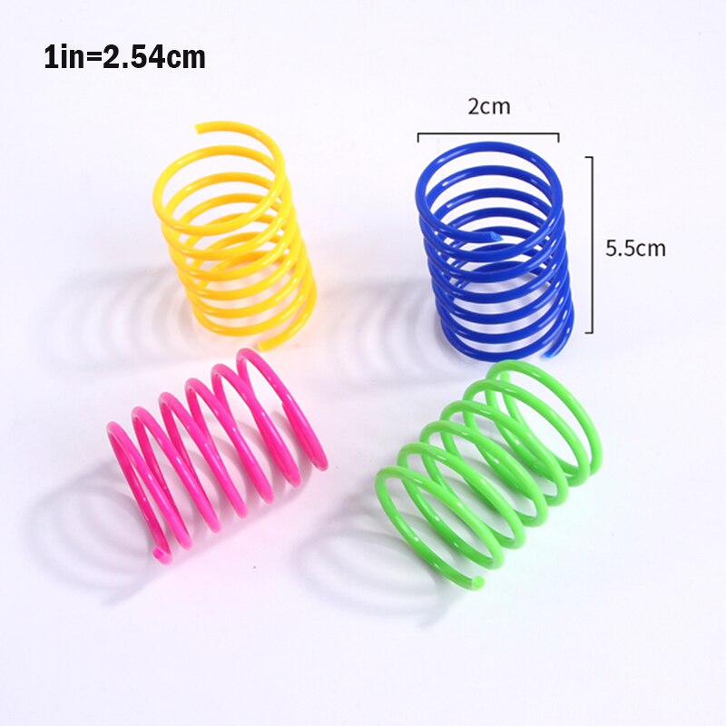 20pcs Creative Cat Spring Toys Colorful Coils for Kittens Spiral Springs Coil Interactive Toy for Dogs Cats Swatting