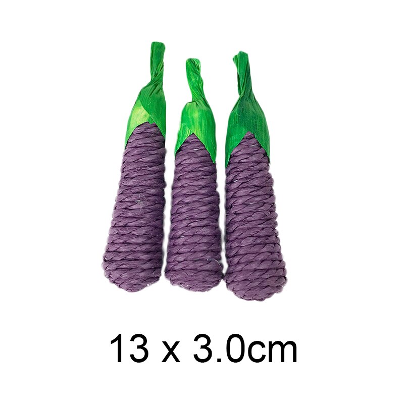 Rabbit Chew Toy Small Animal Chew Treat 100% Natural Material Handmade for Bunny Chinchilla Guinea Pig Hamsters Rat Pet Supplies