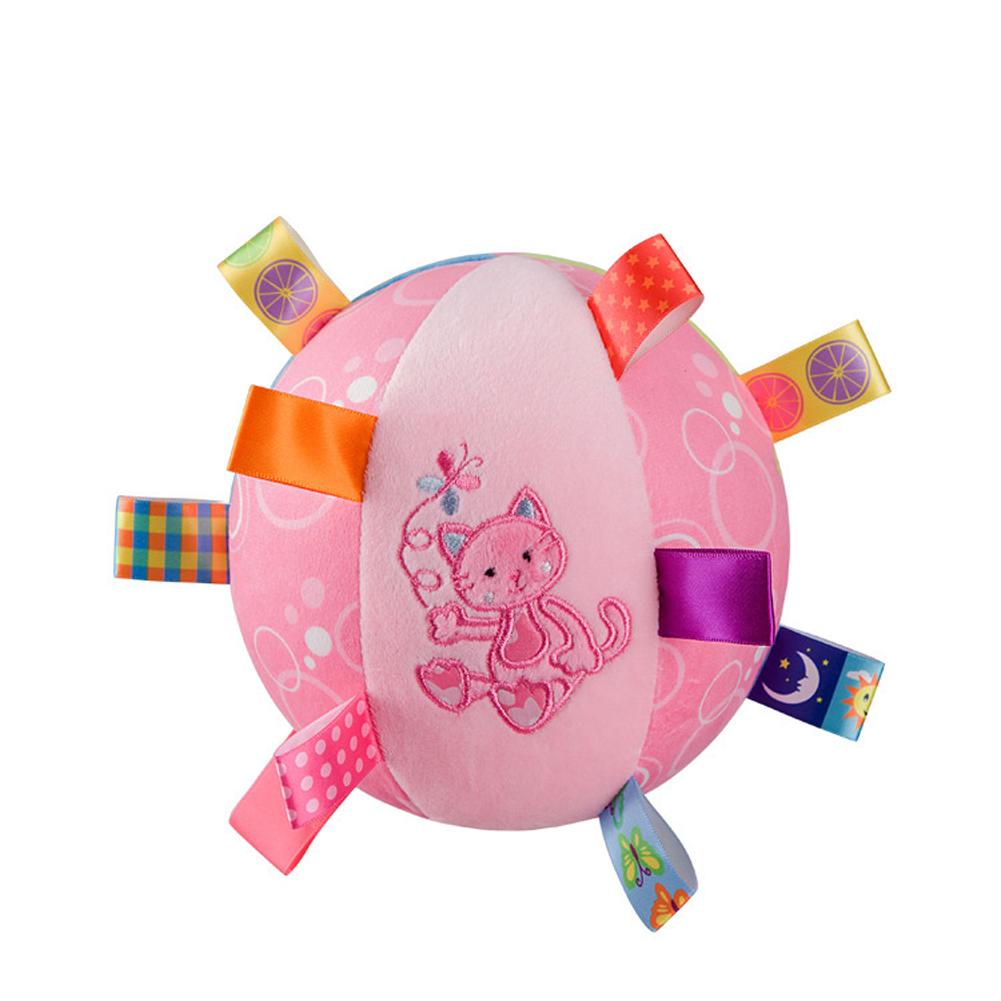 Dog Squeaky Toys Soft Comfortable Cute Plush Rattle Bell Ball Stress Relief Interactive Props Pets Supplies