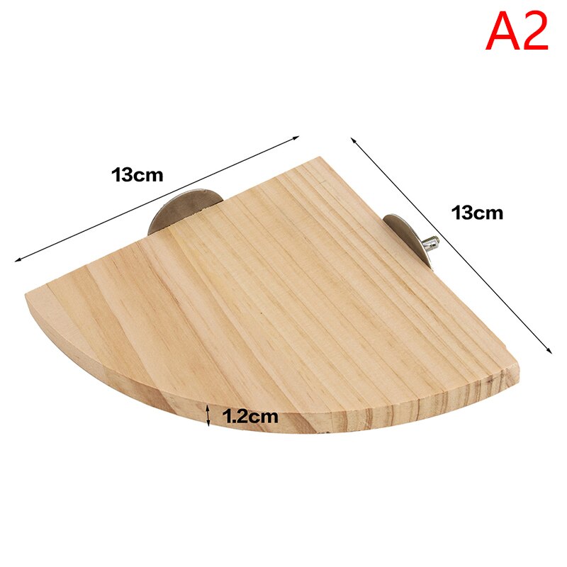Square Pet Bird Parrot Wood Platform Stand Rack Toy Hamster Branch Perches for Bird Cage Toys 15 Sizes Pet Station Board Round